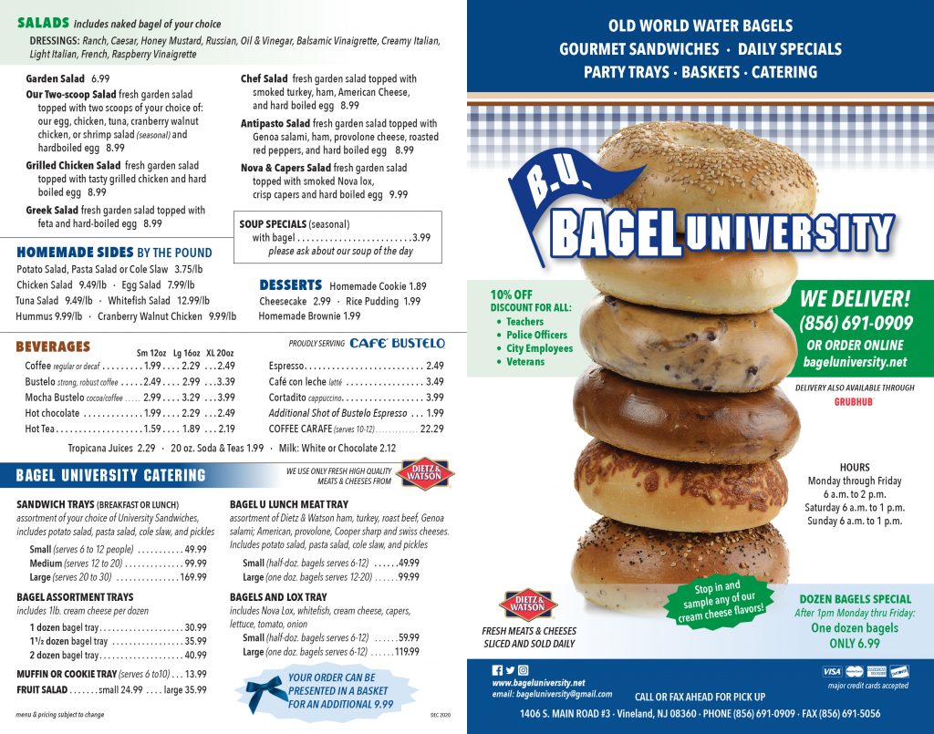 Bagel University Order Online